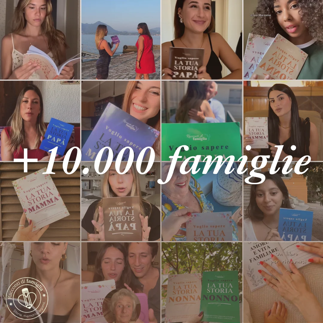 Famiglie che mostrano i libri Voglio sapere la tua storia